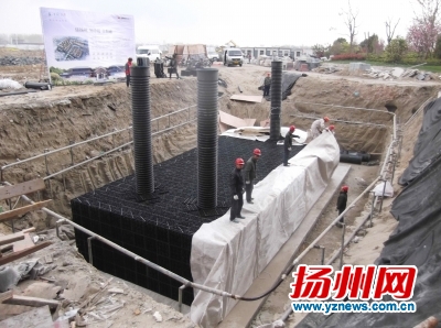 雨水收集系统施工现场.姜传刚摄